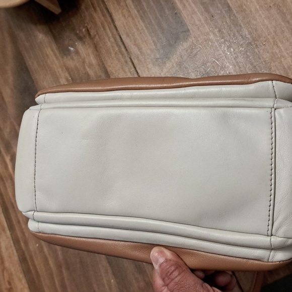 Marc by Marc Jacobs Goodbye Columbus leather satchel taupe & white TAKING OFFERS - Picture 12 of 16